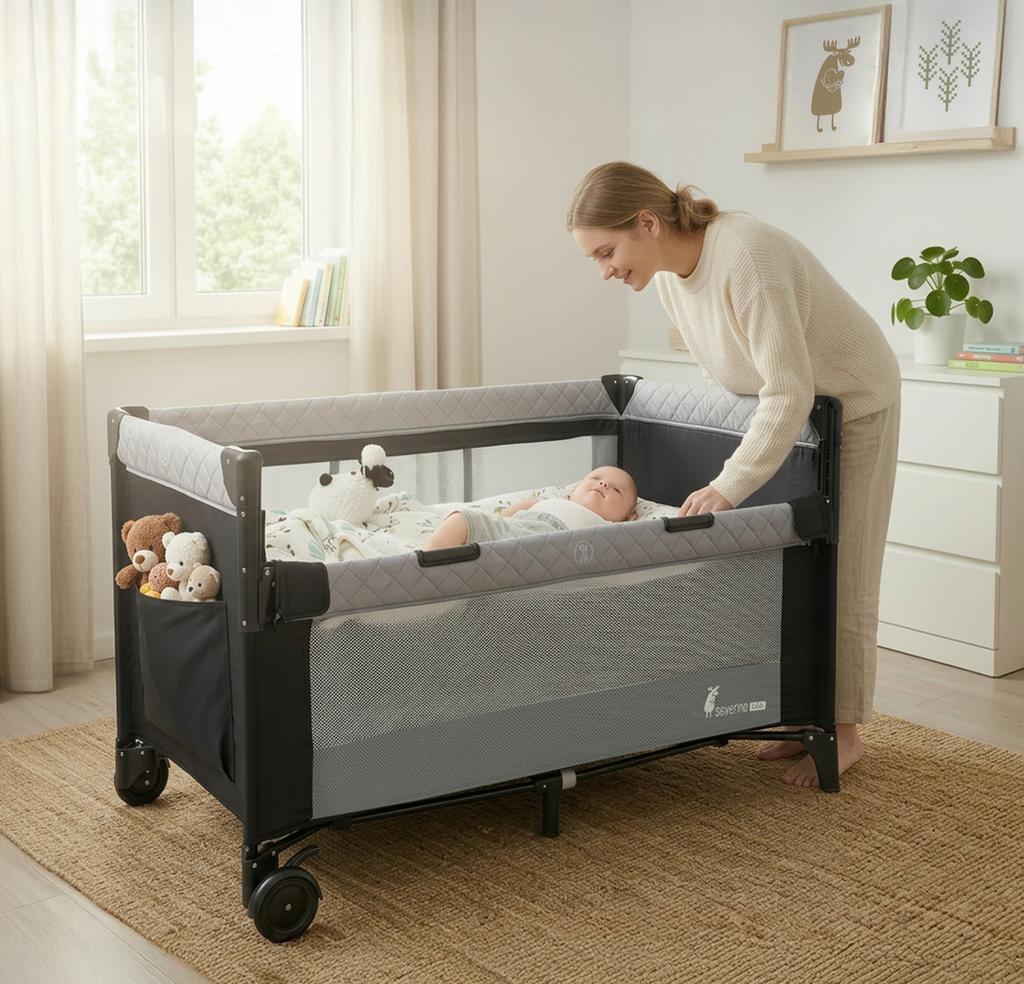 Overnight Foldable Travel Cot 3 Levels + Bag