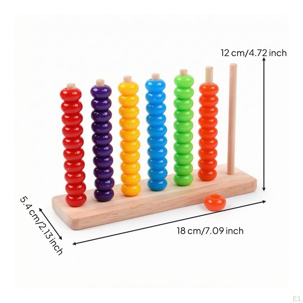 Bead Matching Toy Fine Motor Color Sorting Board Educational Game for Young Children,