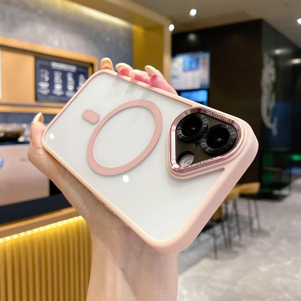 Metal Lens Shockproof Armor For Magsafe Magnetic Phone Case For IPhone 11 15 14 Plus 13 12 16 17Pro Max Wireless Charging Cover