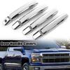 4x Chrome Door Handle Covers Trim for 2014-2020 Chevy Silverado Tahoe GMC Sierra