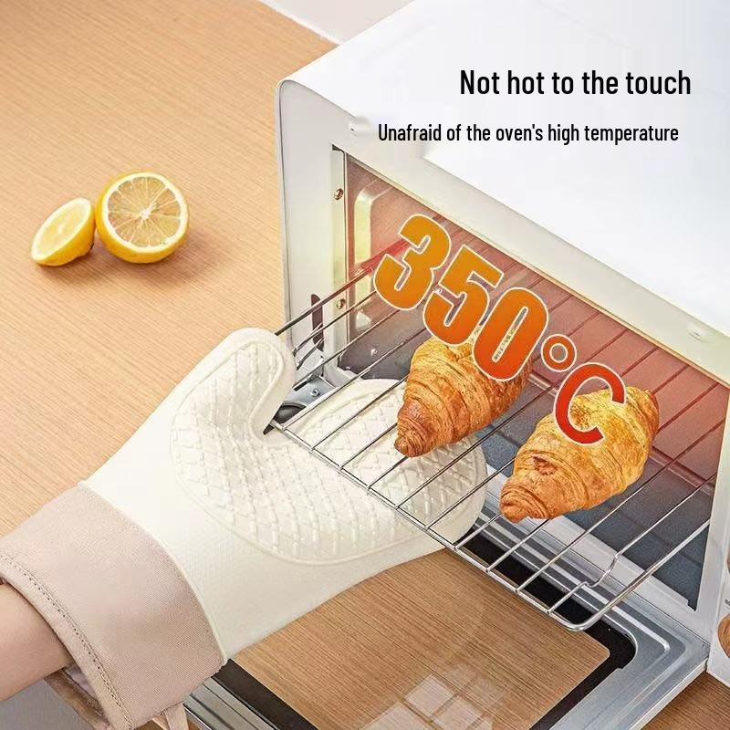 Silicone Two-Finger Heat-Resistant Baking Gloves