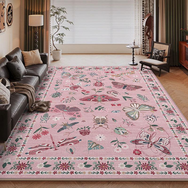 Living Room Floor Mat Large Area Fully Covered Bedroom Carpet Antique Style Bedside Carpet