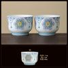 Blue and white bucket color tea cup New Chinese ceramic personal master cup Home office hospitality tea set Press hand small teacup