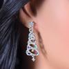Trendy Rhinestone Christmas Tree Earrings - Long Studs for Women