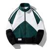 Veste de baseball tendance pour hommes, veste ample à coutures hip-hop, col montant, coupe-vent mince et épais, veste de sport décontractée pour hommes