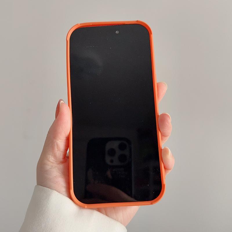 Simple  Orange Irregular Ripple Phone Case For For Iphone 17 Pro Max Air 16 1 14 13 12 11 Soft Matte TPU Back Cover