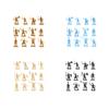 100 Pieces Kids 4-6 Years Old Simulation Model Figure Tabletop Decor Assembly Birthday Gift Living Room Office