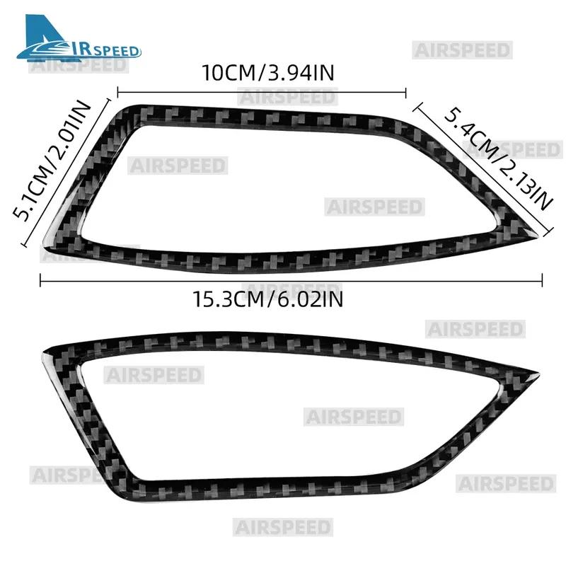 Real Soft Carbon Fiber Sticker LHD RHD Car Air Outlet Frame Side of Dashboard For Subaru Forester      2024