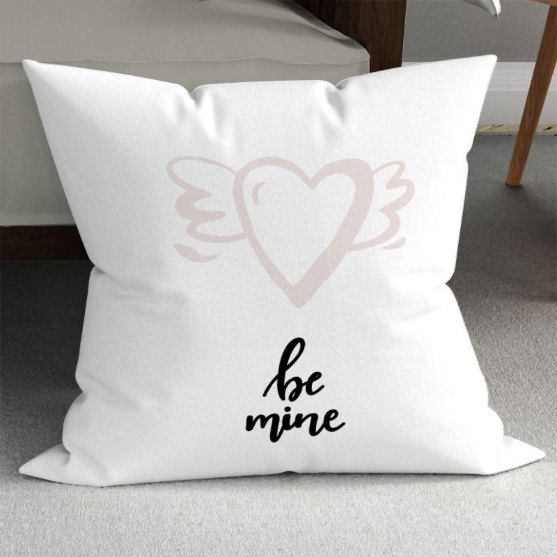 Romantic Couple Wedding Decorative Sofa Pillows: Minimalist Double-Sided Printed Square Pillow Covers (Includes Pillow Insert)