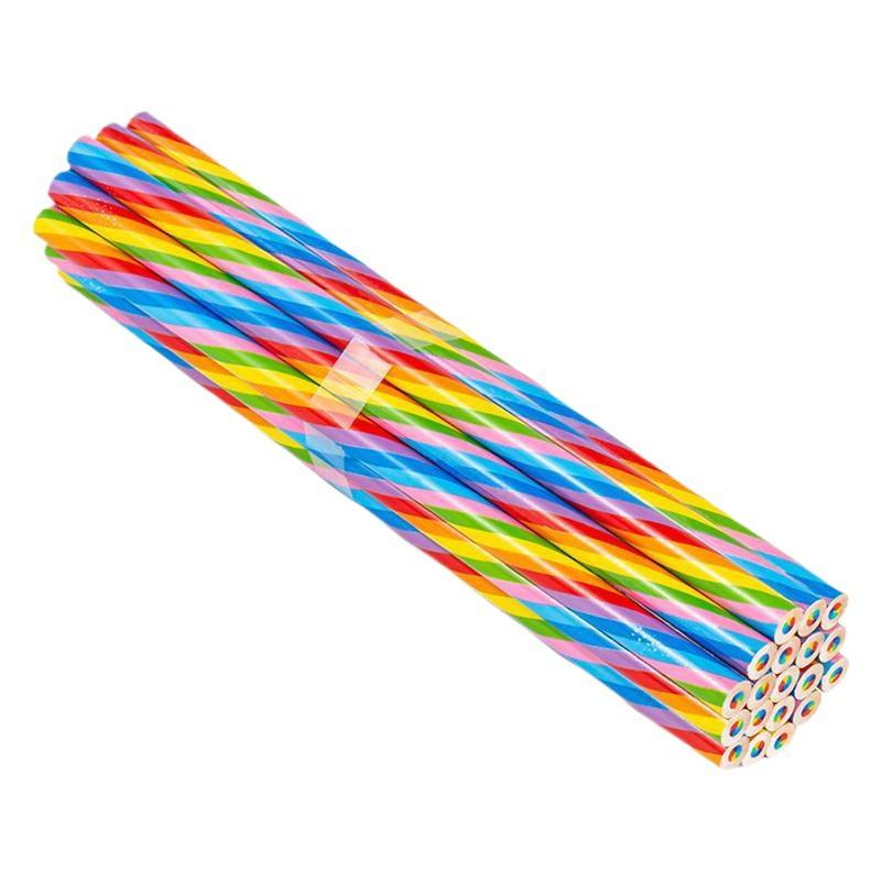Bunte Regenbogen-Bleistifte für Kinder - Mehrfarbig mit gleichem Kern für kreative Schülerpreise