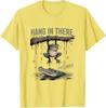 Hang in There It Gets Worse Sarcastic Saying Tee Funny Frog Crocodile Humor TShirt Novelty Gift Y2k Street Short Sleeve Tops