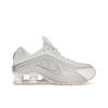 Nike  Shox R4 White Metallic Women Sneakers Metallic-Silver Max-Orange AR3565-101