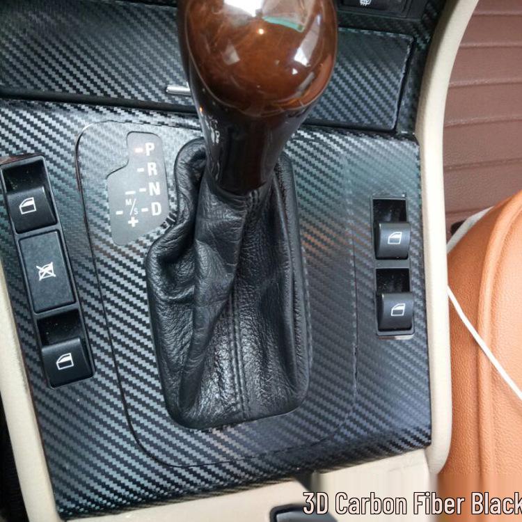 E46 3-Series Carbon Fiber Interior Console Stickers