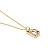 Collier Luxenter avec zircon multicolore finition or 18k - Alphabet D