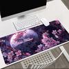 1PC Custom Name Cherry Blossoms Moonlight Mouse Pad, Keyboard and Mouse Desk Pad, for Computer Notebook  Birthday Gift For Any Room Or Office