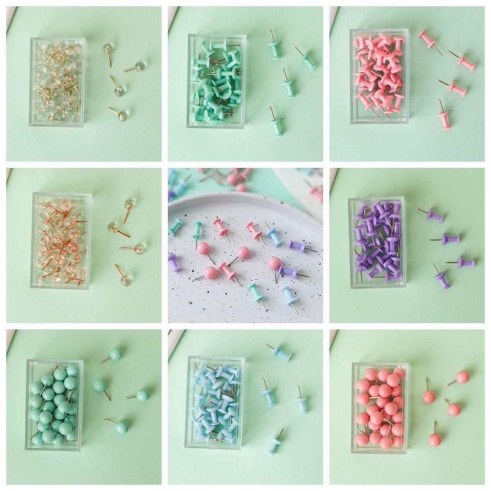 Plastic Photo Wall Studs Colorful Thumbtack Office Binding Supplies Thumbtack Board Pins  Office