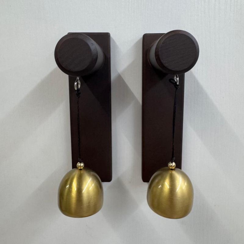 Campanello di Benvenuto in Legno Massello e Ottone Stile Giapponese per Notifica Ingresso Negozio Campanello Vintage per Ufficio Casa Negozio Regalo di Inaugurazione
