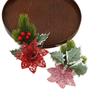 Christmas Flowers, Christmas Celebration Decorations, Scallion Powder with Hollow Flowers, Christmas Tree Decorations, Pendants, Ornaments, Handicraft