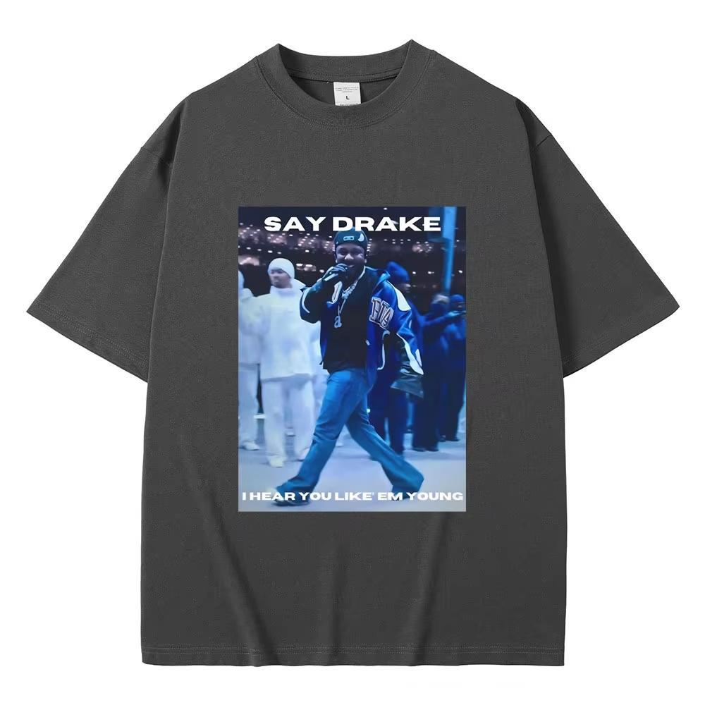 Men Rap Kendrick Lamar Say Drake I Hear You Like Em Young Funny Meme Print Tshirt They Not Like Us Halftime Show Graphic Tshirt