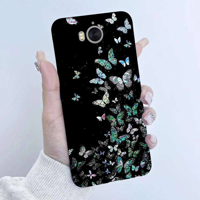 For Huawei Y5 2017 Y6 2017 Phone Case Butterfly Flower Girl New Design Soft Silicone TPU Back Housing for MYA-L22 MYA-U29 Covers