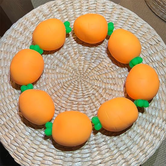 Carrot Stress Toy Anti-Anxiety Carrot Squeeze Toy Slow Rising Stretchy Simulated Vegetable