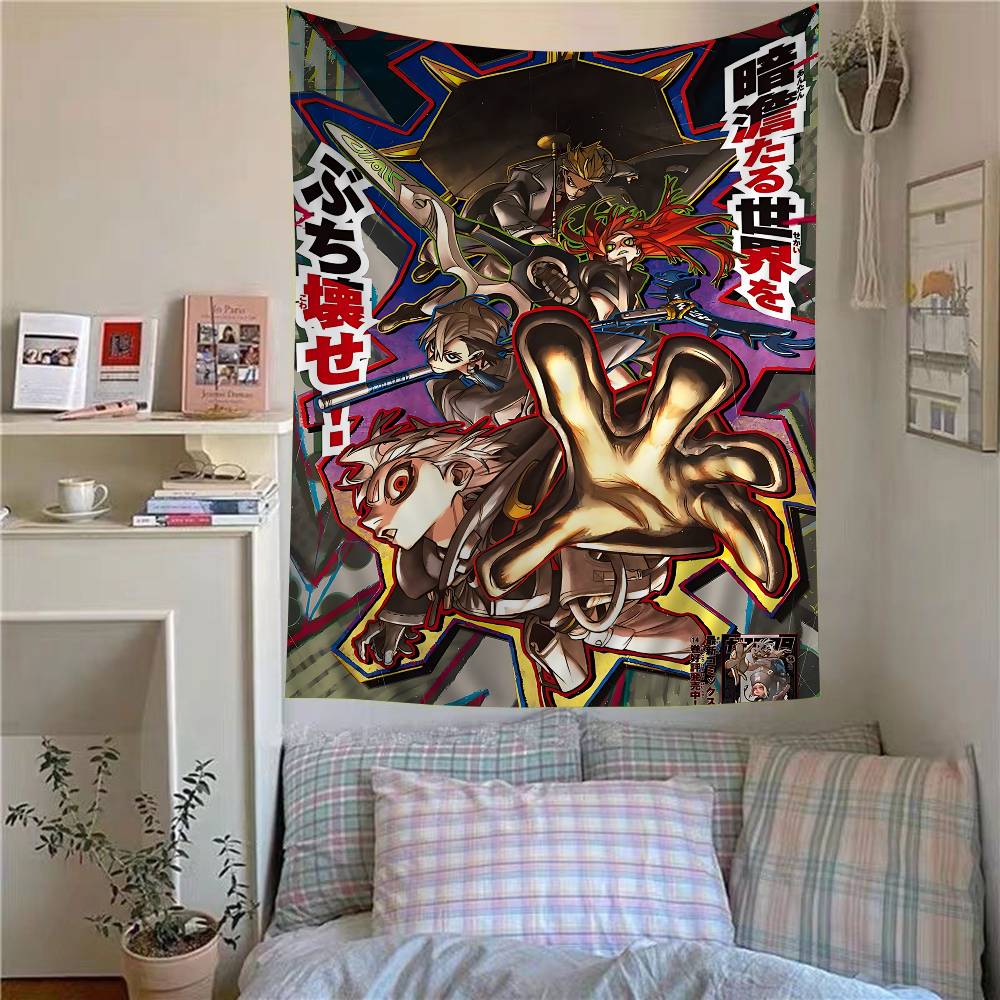 Anime GGachiakuta Anime Tapestry Hanging Tarot Hippie Wall Rugs Dorm Home Decor