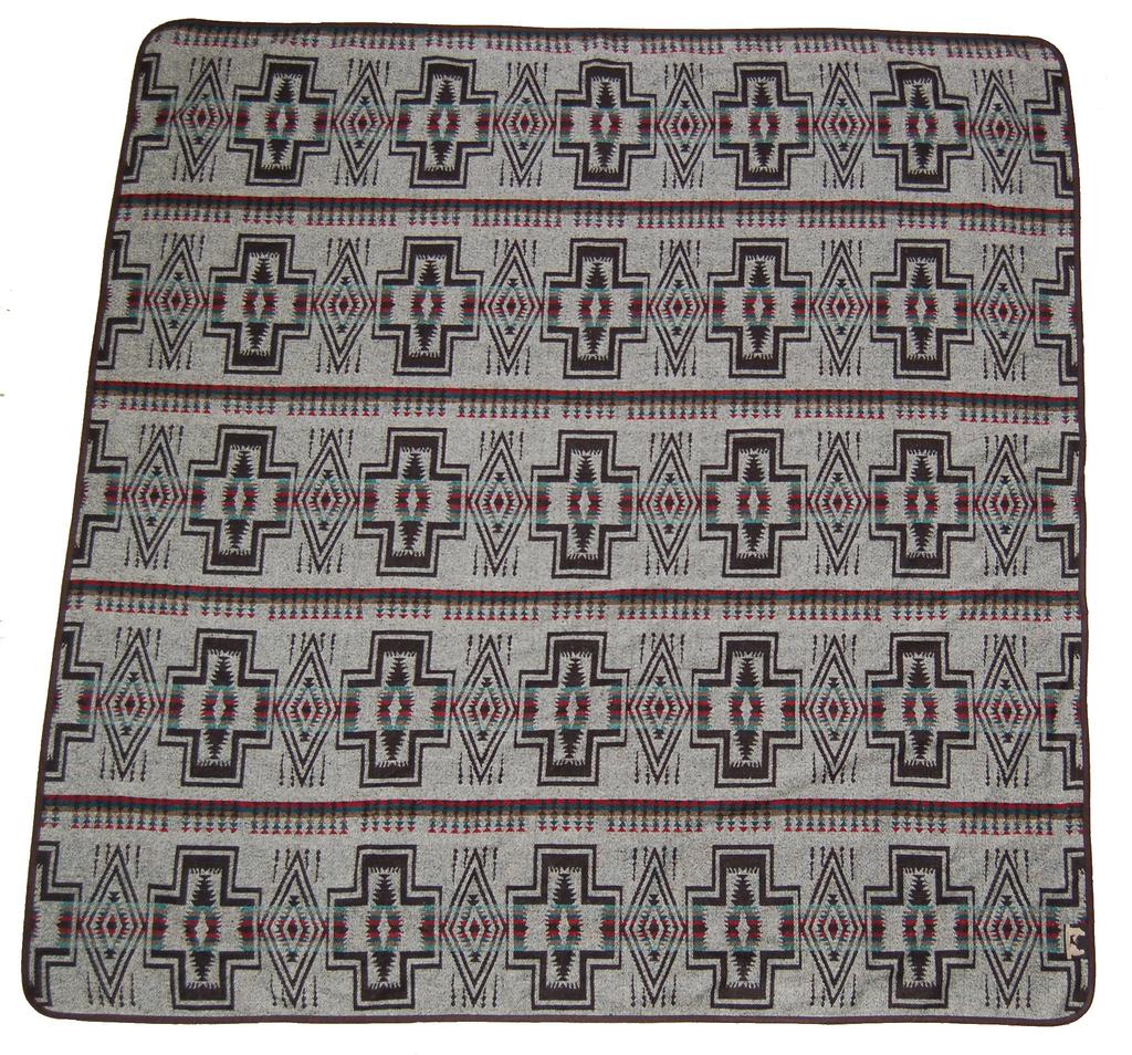 Ruth and Boaz Ethnic Native Print Blanket Rug (P) B-Beige (148cm X 143cm) (B-beige, Normal)
