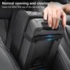 Car Armrest Cushion Leather Auto Center Console Armrest Cover With Tissue Storage Box Memory Foam Height Pad Car Armrest Support
