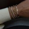 European and American stainless steel full diamond tennis chain jewelry bracelet stacked with titanium steel