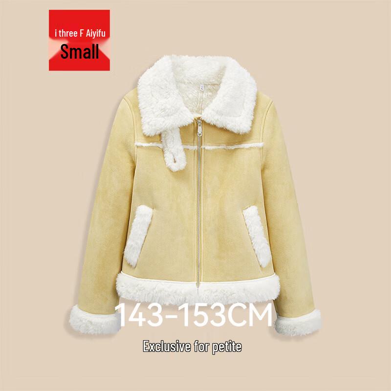 

IEF Women s Petite Faux Suede Winter Jacket S