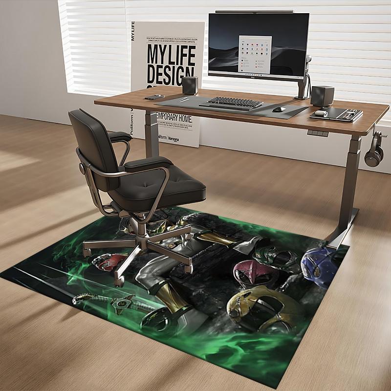 1pc Power Rangers Green Ranger, Office Chair Mat Non-Slip Carpet for Home Decor, Suitable for All Seasons, Office Use, Living Room, Bedroom, Game Room