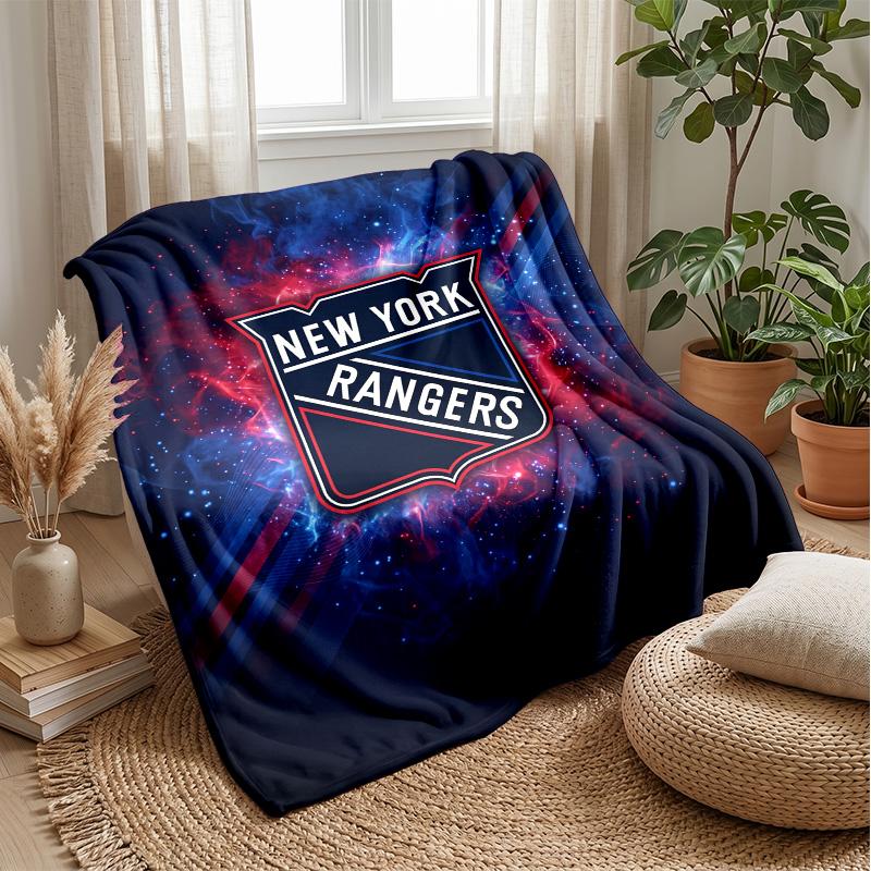 New York Rangers Flanell Fleece Decke Gemütlich Warm Überwurfdecke für Sofa Bett Reisen Ganzjahresnutzung