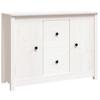 814565 vidaXL White Buffet 100x35x74 Cm Solid Pine Wood