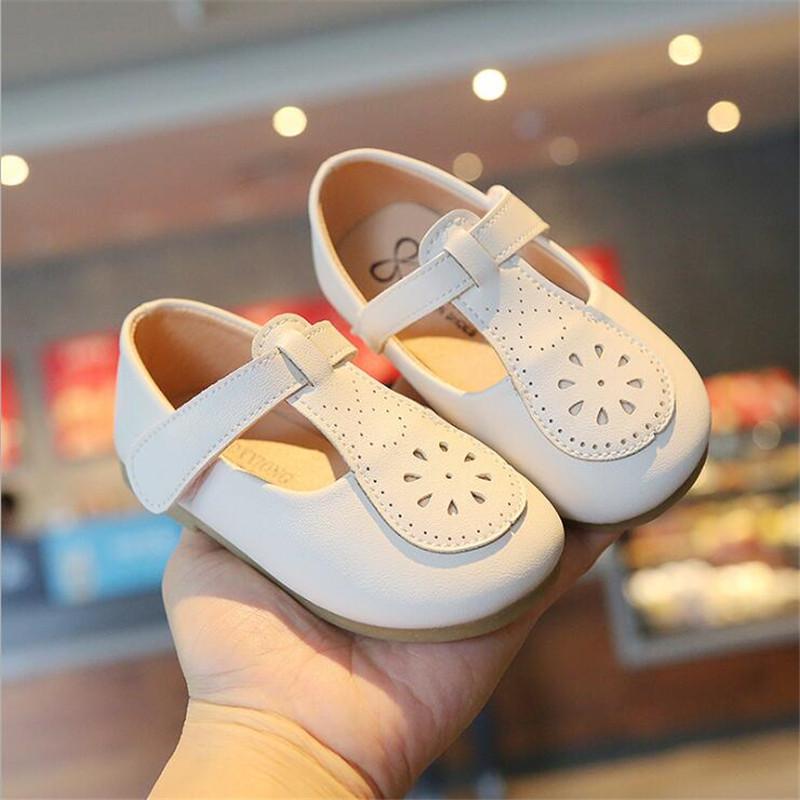 

Newestgirls Autumn Winter Leather Shoes Casual Pu White Shoes Children S Black Pink Princess Dance Shoes Size Flats 25