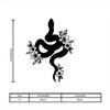 Metal Wall Art Snake Flower Sculpture Iron Home Decor Living Room Patio Gift Reptile Lovers