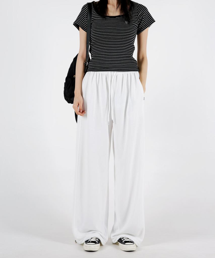 UMM Women'S Side-Point Wide Short Long String Pants 4 Colors