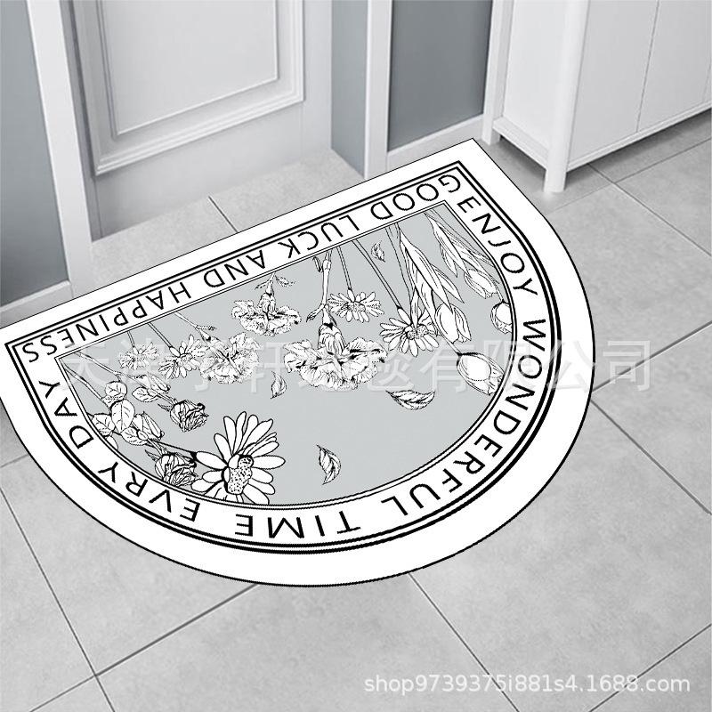 Nordic National Wind Diatom Mud Mat Bathroom Toilet Absorbent Non-slip Dirty and Easy To Clean Porch Mat