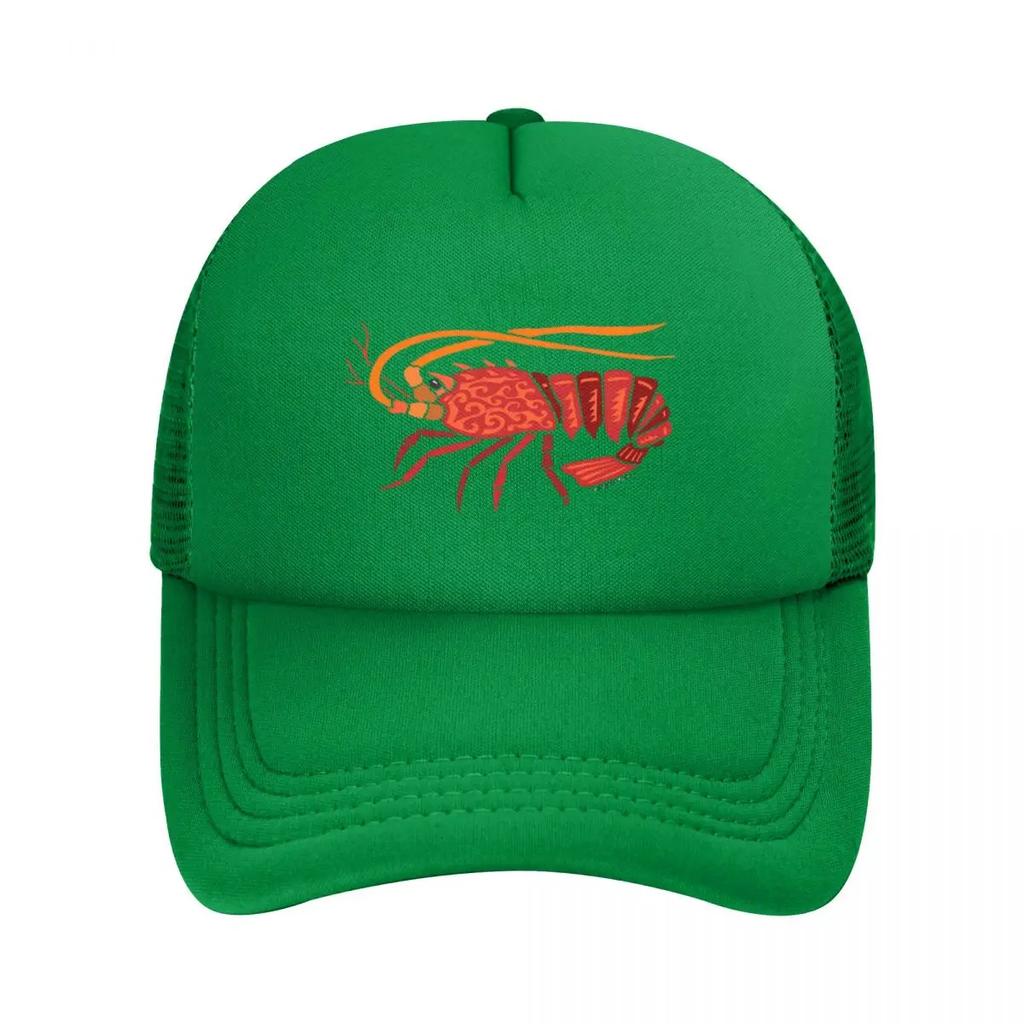 California Spiny Lobster Design Mesh Baseball Caps Snapback Fashion Baseball Hats Breathable Casual Casquette Outdoor Unisex