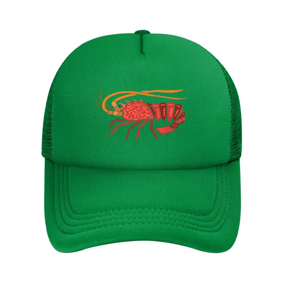 

California Spiny Lobster Design Mesh Baseball Caps Snapback Fashion Baseball Hats Breathable Casual Casquette Outdoor Unisex One Size