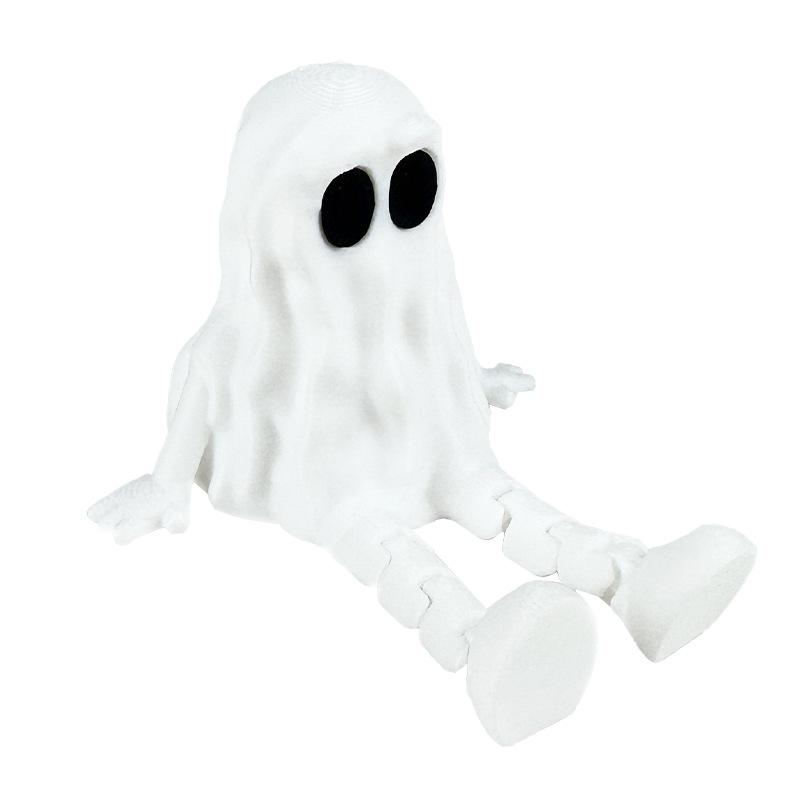 3D Printed Halloween Ghost Joint Movable Ornament Carnival Night Party Dress Up Toy Gift Halloween Ghost Figurines Room Decor