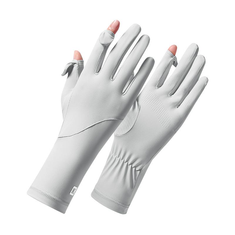 Thin Uv Protection Gloves Elastic Ice Silk Uv Protection Gloves Touch Screen Non-Slip Uv Protection Gloves Summer Raincoat