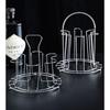 Cup Rack Stand Holder European Style Gold Iron Art Standing Mug Saucer Ceramic Cup Holder Household Counter Bar Kitchen Supplies