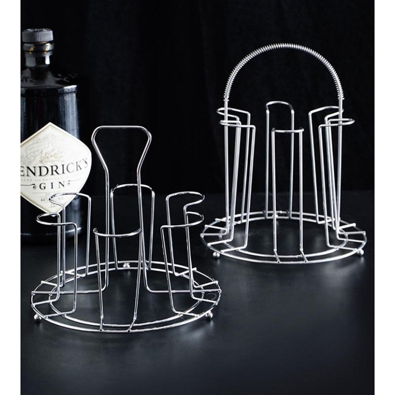 Cup Rack Stand Holder European Style Gold Iron Art Standing Mug Saucer Ceramic Cup Holder Household Counter Bar Kitchen Supplies