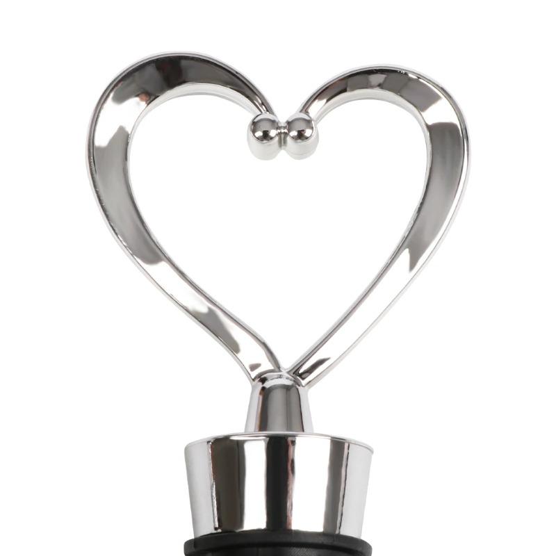 Wine Bottle Stopper Heart/Ball Shaped Red Wine Beverage Champagne Preserver Cork Wedding Favors Gifts for Wine Lovers 7