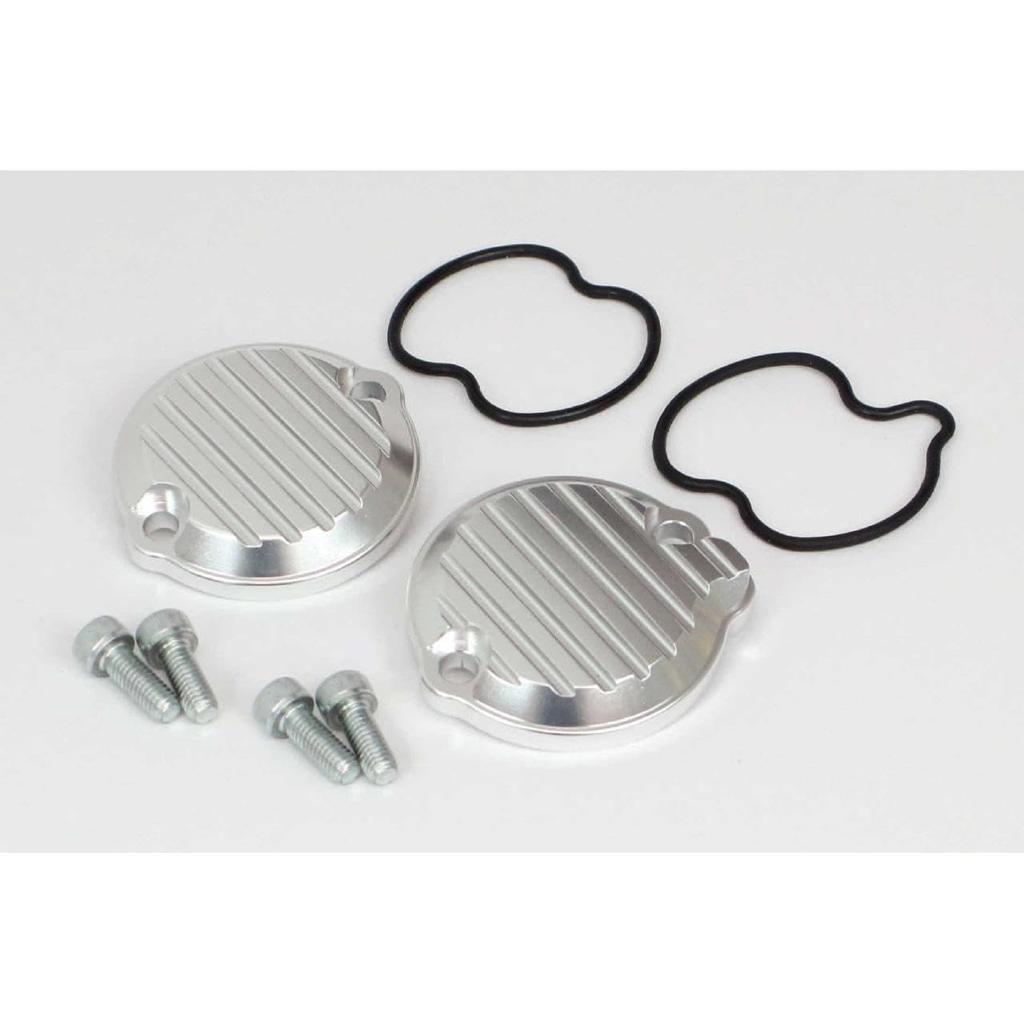 SP Takegawa Tappet Cover Set, Machined Aluminum, Silver, for Super Cub 110, Super Cub C125, etc., 01-18-0022