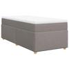 VidaXL Bed Slat Base with Mattress Taupe 90x200 Cm Fabric 3285349