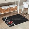 1PC Melodic Heartbeat Music Kitchen Rug Non-Slip Door Mat Pop design Bathroom Rug Bath Mat Carpet for Home Sink Laundry Decor