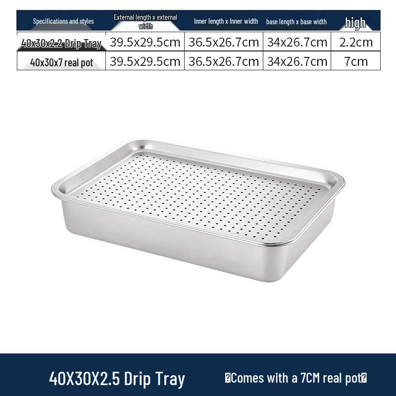 

Aokewen 304 Stainless Steel Square Perforated Draining Basin