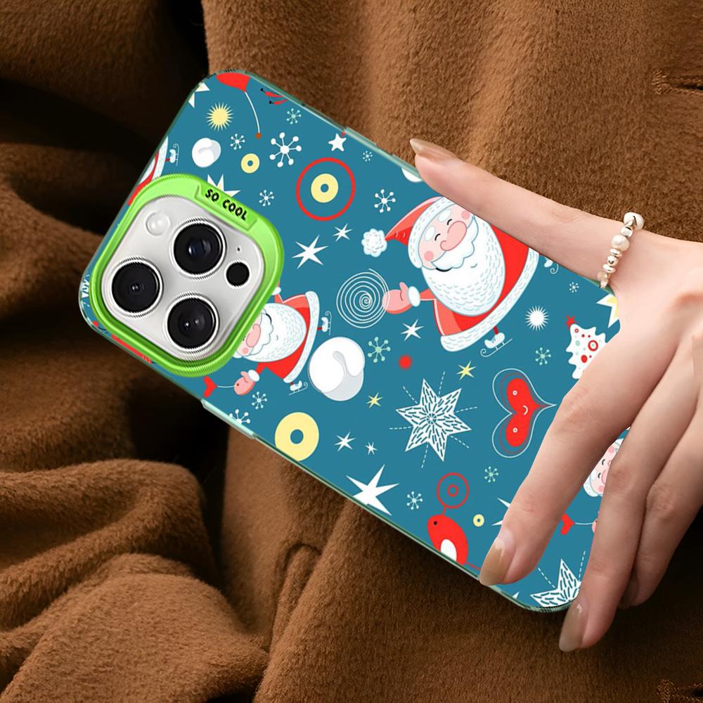 Weihnachts-Cartoon-Neujahrs-Handyhülle Für IPhone 16 15 14 13 12 11 Pro Max X XR XSMAX 8 7 Plus Matte Stoßfeste Rückabdeckung