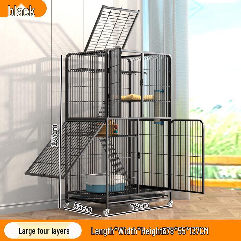 Compact Multi-Layer Indoor Cat Cage and Nest House